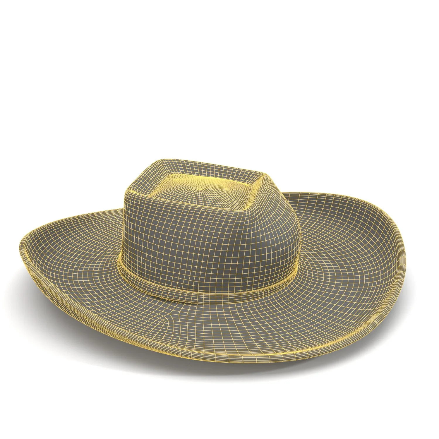 Hat 22 K Gold Western Ranching Decor 3D Model_07